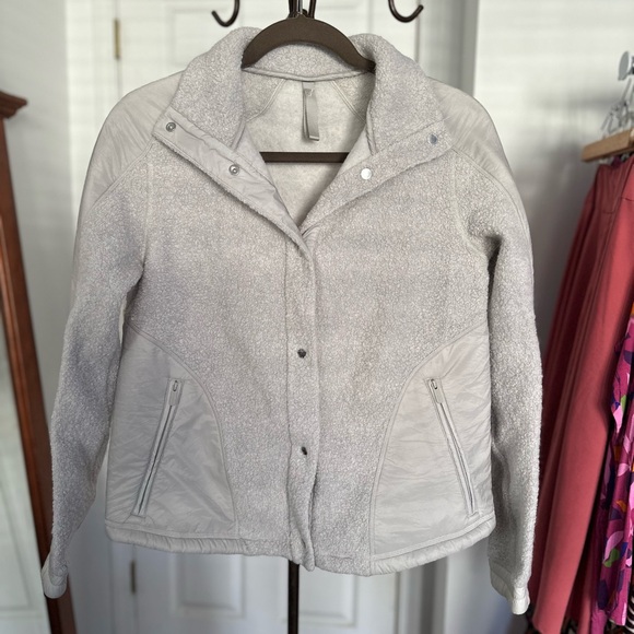 LULULEMON Go Cozy Jacket WOOL SIZE 4 new no tag heathered ceramic - Picture 4 of 11